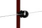 Preview: 10er Set BRAMA WEST Winkelstahlpfähle 115cm + Splintisolatoren 2 reihig
