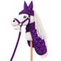 Preview: HKM Hobby Horse Set - Lila - Fliegenhaube, gesteppte Decke & Halfter mit Führstrick