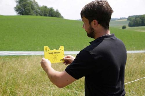 Warnschild Vorsicht Elektrozaun!