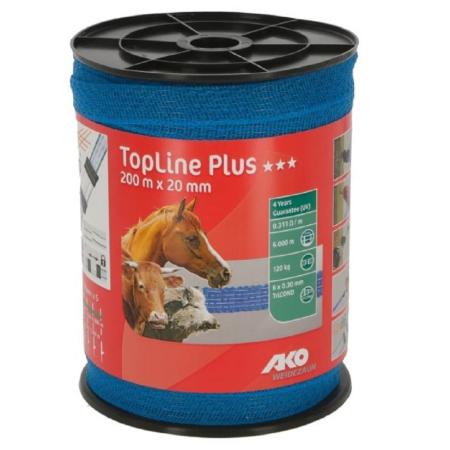 Weidezaunband TopLine Plus 200m x 10mm/20mm - blau