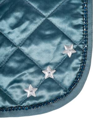 Hobby Horsing Decke Premium Türkis details Sterne