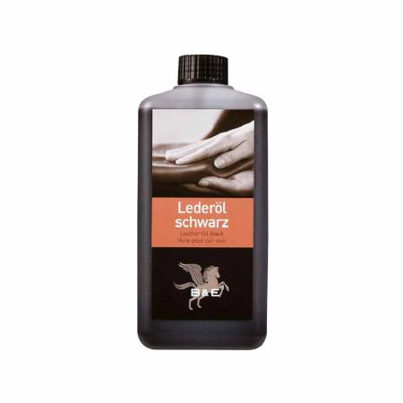 B & E Lederöl schwarz, 500 ml, Font