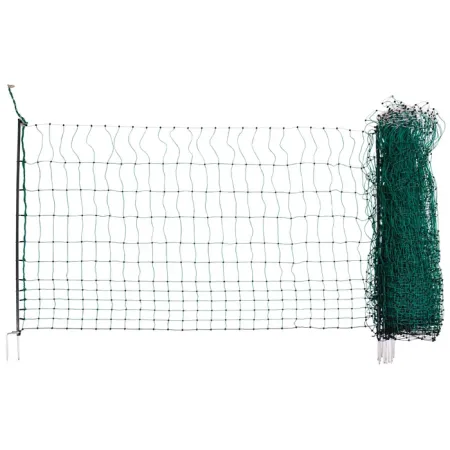 Geflügelnetz Premium, Doppelspitze, grün/weiß, 25m x 122cm