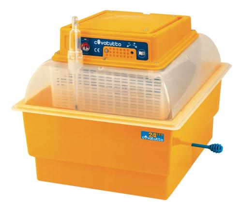 Ansicht orangener Brutautomat Covatutto 24 digital ohne Stellmotor