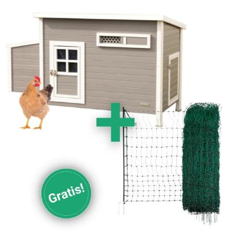 ECO - Kunststoffstall Barney Hühnerstall + Geflügelnetz GRATIS
