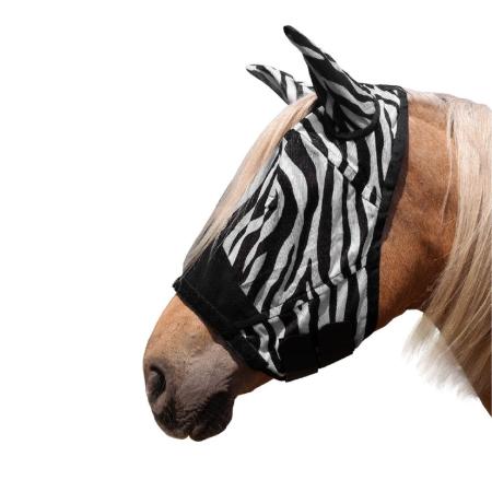 Fliegenmaske Zebra mit abnehmbarem Nasenschutz