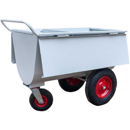 Futterwagen Fläming 190 L mit Deckel + Futterschaufel, Kunststoff, rund, 0,5 l