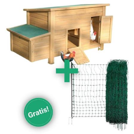 Hühnerstall Florentina + Geflügelnetz GRATIS