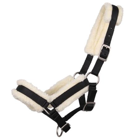 QHP Fellhalfter schwarz