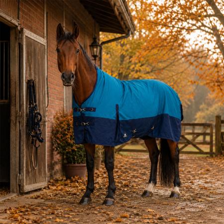 Winterdecke Oscar Turnout 1680D 50GSM - Petrol/Navy