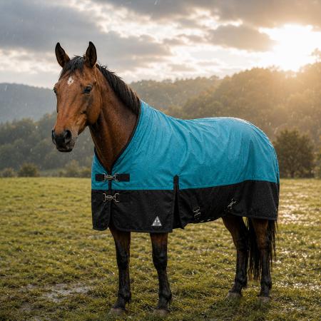 Outdoordecke Solano 1200D HN Aqua/Schwarz