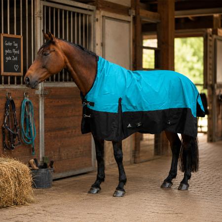 Outdoordecke Solano 1200D HN Aqua/Schwarz