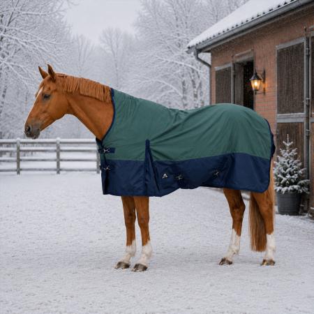 Winterdecke Borea Turnout 1680D 200GSM - Grün/Navy