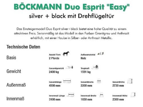 Böckmann Duo Esprit silver & black "Easy mit Drehflügeltür"