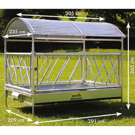 Großballenraufe mit Schrägfressgittern, Patura