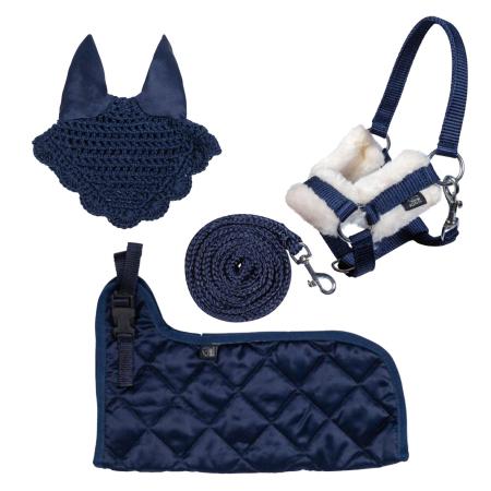 Hobby Horse Set - Halfter, Strick, Decke & Fliegenhaube im passenden Design + Gratis Stirnriemen