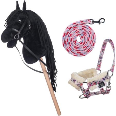 Hobby Horse Set - Halfter, Strick mit Pferd