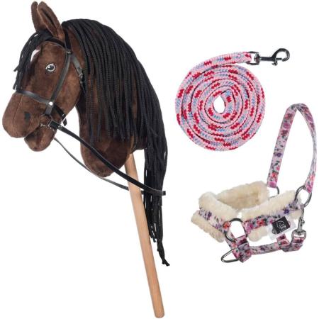 Hobby Horse Set - Halfter, Strick mit Pferd