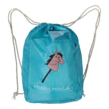 HKM Hobby Horse Set - Clara – Steckenpferd Grau mit Transportbeutel