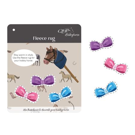 QHP Hobby Horse Set - Fleecedecke, Ohrhaube & Halfterset