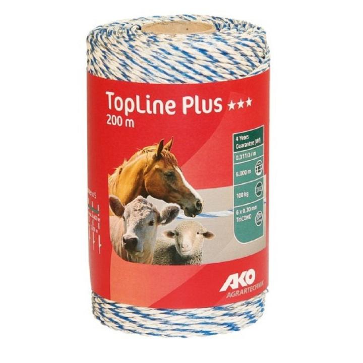 Weidezaunlitze TopLine Plus weiß-blau