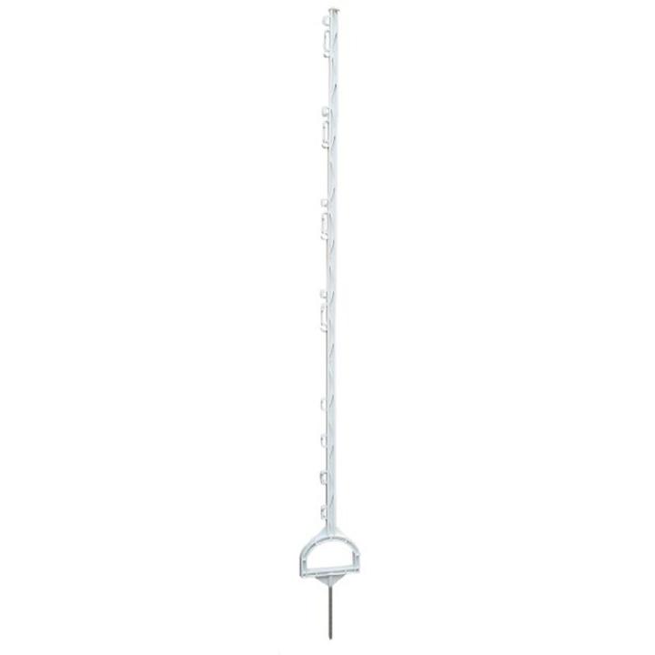 10er Set Steigbügelpfahl weiß 155 cm