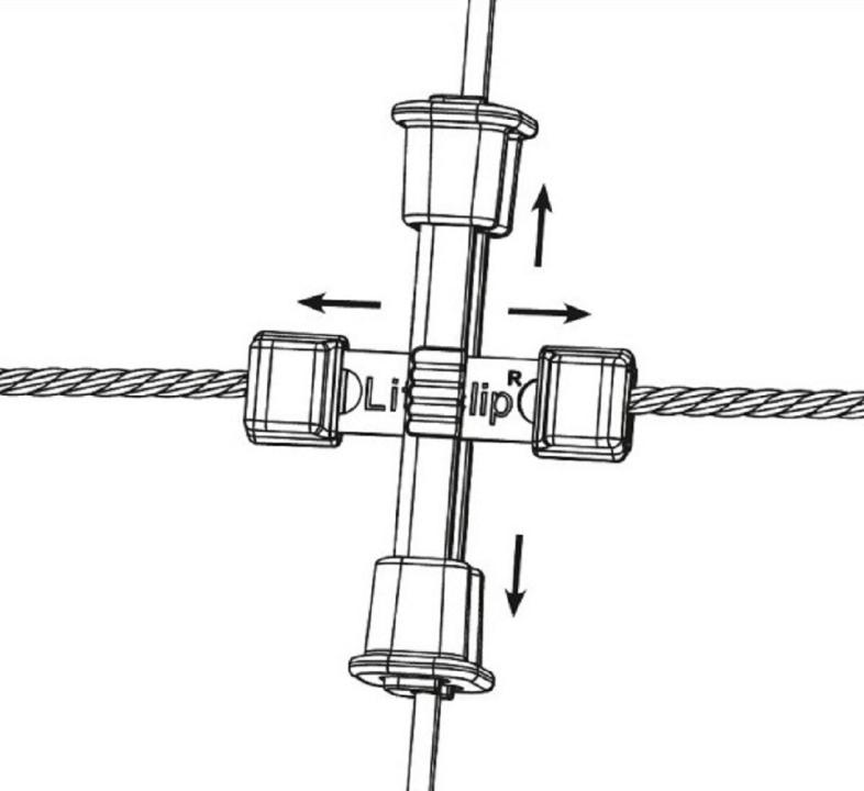 Litzclip® Reparaturset für Vertikalstreben in Weidenetzen