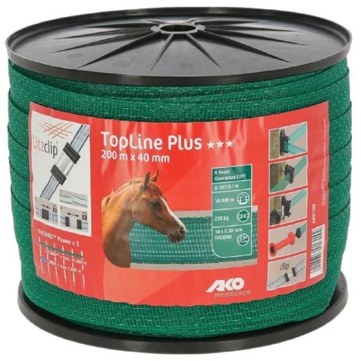 Weidezaunband TopLine Plus 200m x 20mm/40mm - grün