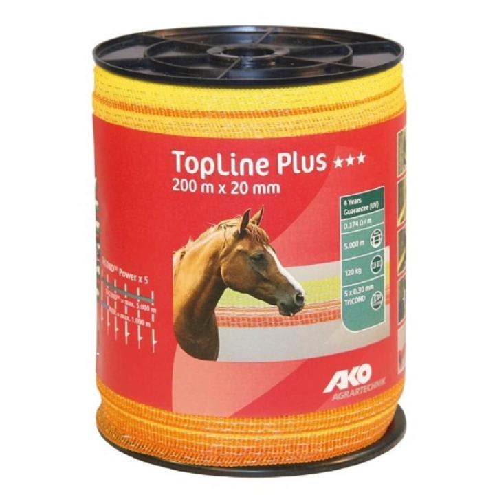 Weidezaunband TopLine Plus 200m x 10/20mm gelb/orange