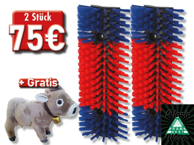 2er Kratzbürsten Set mit Alpenkuh