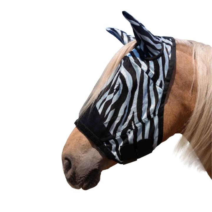 Fliegenmaske Zebra mit abnehmbarem Nasenschutz
