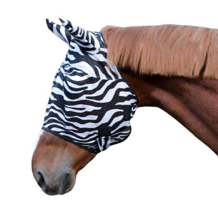 Fliegenschutzmaske Zebra mit Ohrenschutz