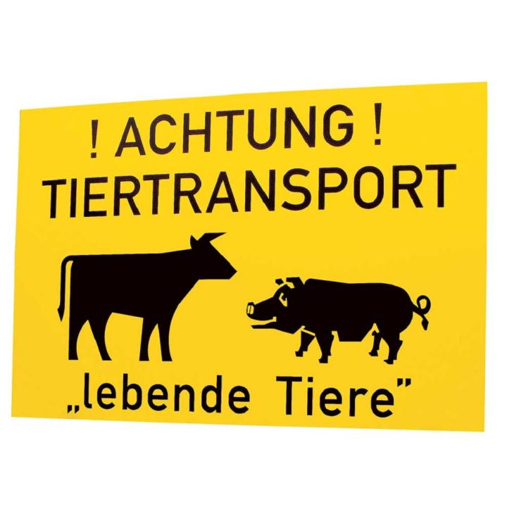 Verbotsschild "Tiertransport"