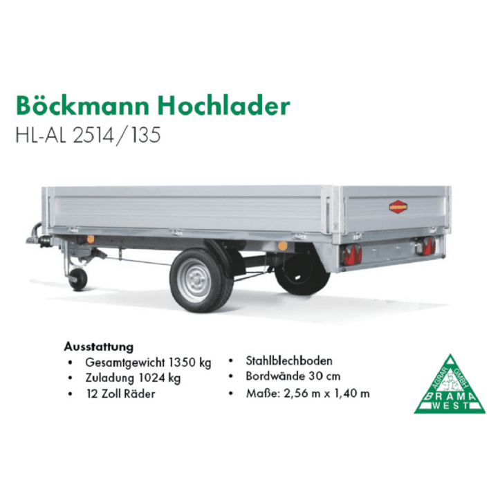 Böckmann HL- AL 2514/135, Hochlader, 1350 kg
