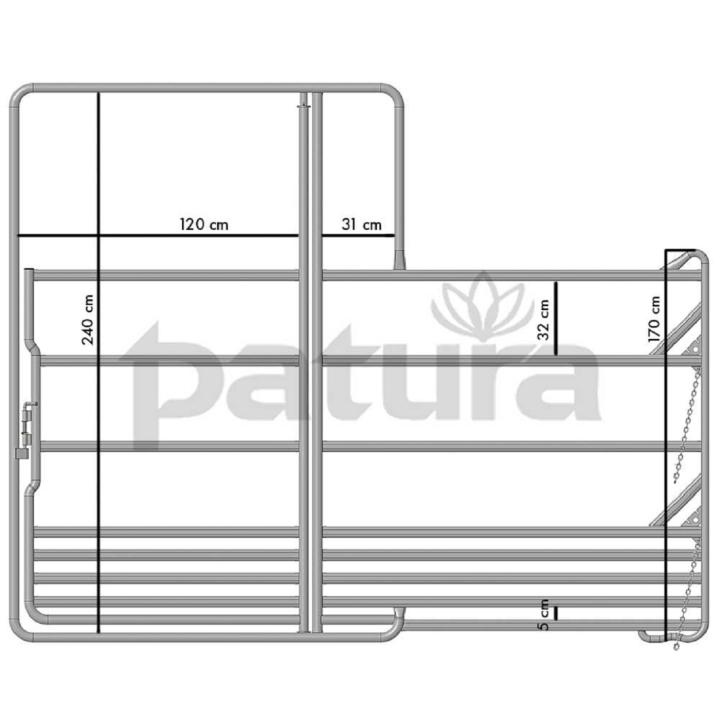 Sicherheits-Pferde-Panel mit Tor