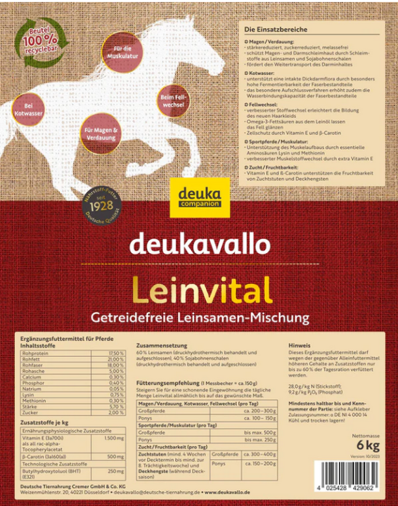 deuka Leinvital Verpackung hinten