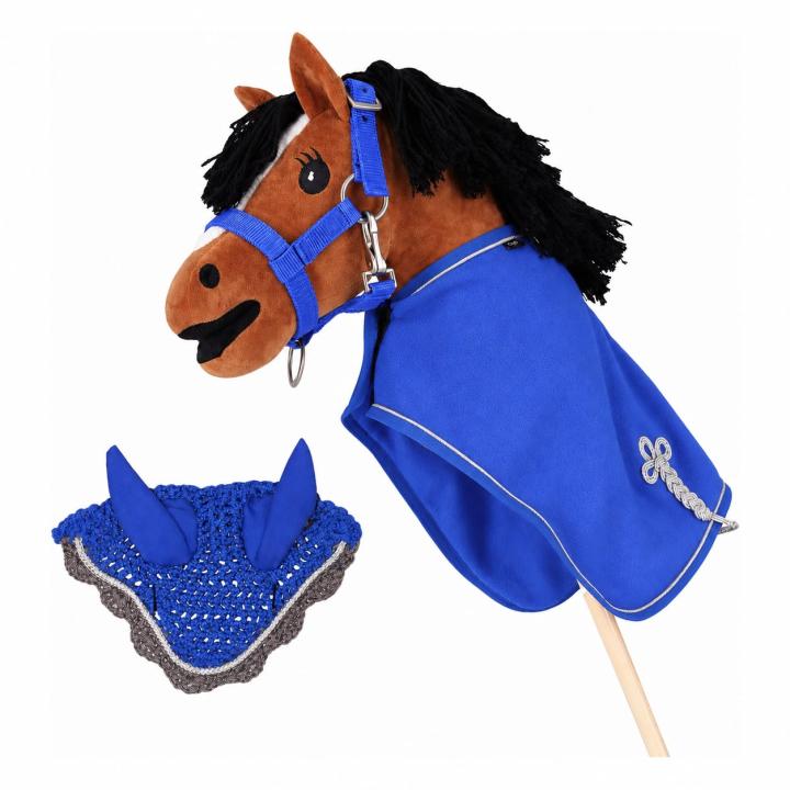 QHP Hobby Horse Set - Fleecedecke, Ohrhaube & Halfterset