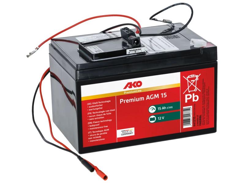 12 Volt Premium AGM 15 Ah Komplettset