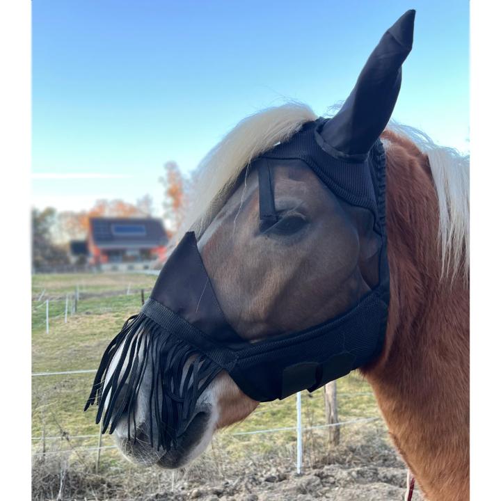 Fliegenmaske NoseGuard mit Ohrenschutz und Nasenfransen