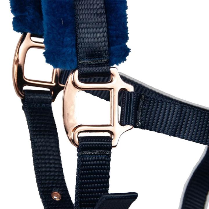 Kunstfellhalfter "Fiona" rosegold