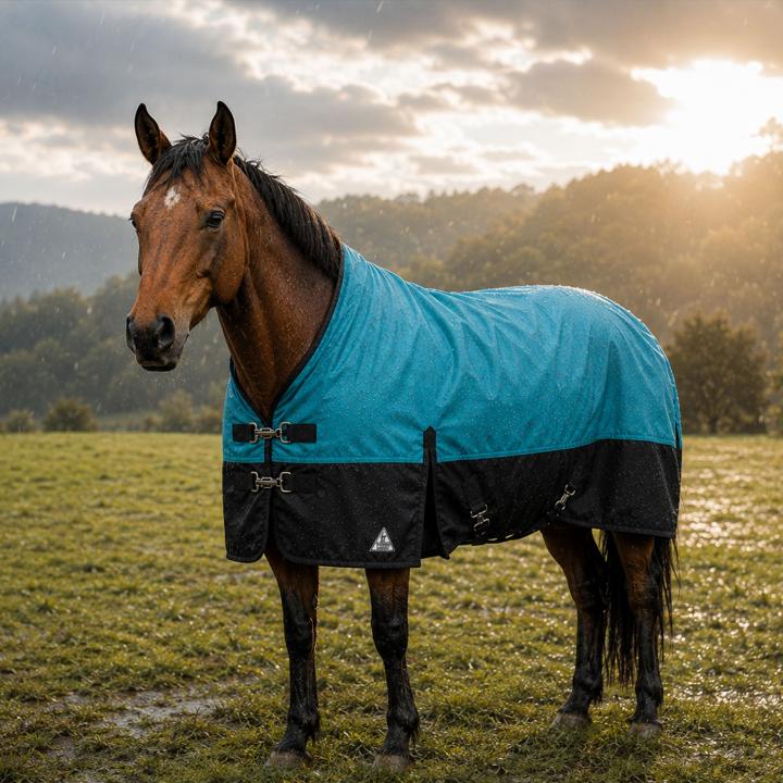 Outdoordecke Solano 1200D HN Aqua/Schwarz