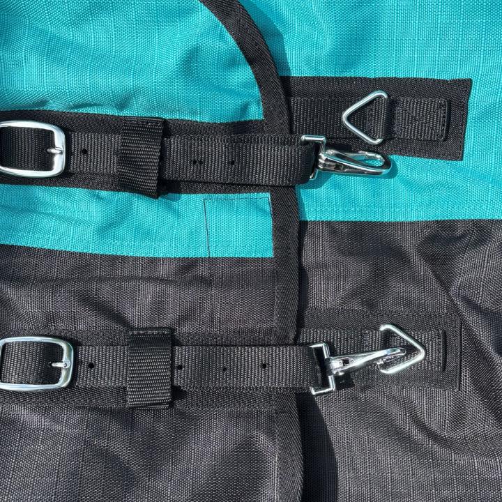 Outdoordecke Solano 1200D HN Aqua/Schwarz
