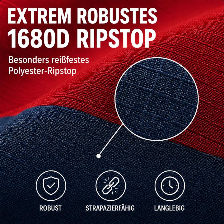 Outdoordecke Baltimore Turnout 1680D - Rot/Navy
