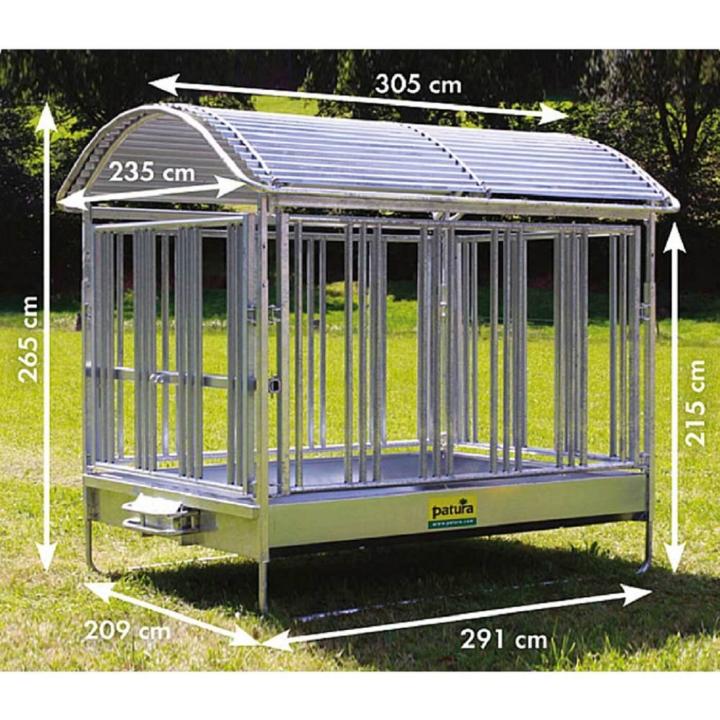 Großballenraufe mit Sicherheits-Pferdefressgitter, Patura