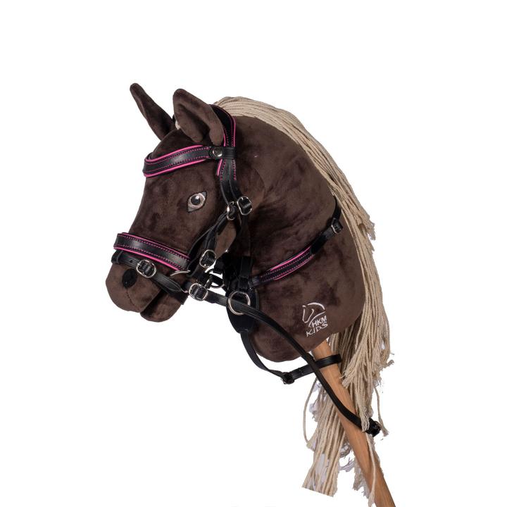 Hobby Horse Ledertrense Manchester Schwarz/ Rosa unterlegt