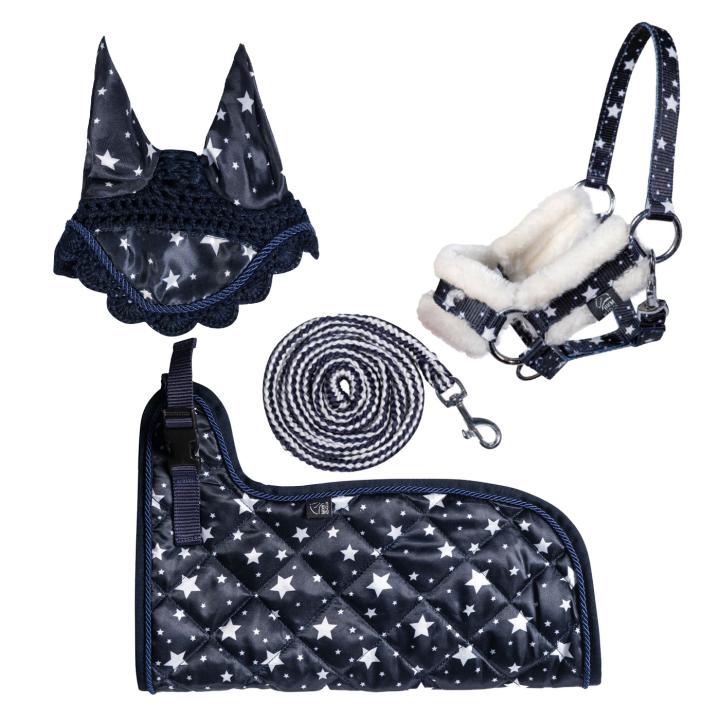 Hobby Horse Set - Halfter, Strick, Decke & Fliegenhaube im passenden Design + Gratis Stirnriemen
