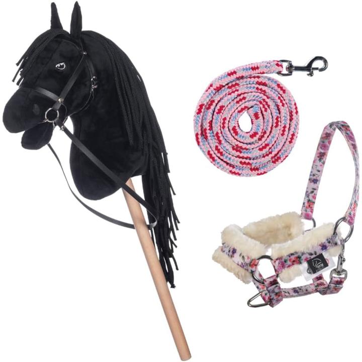 Hobby Horse Set - Halfter, Strick mit Pferd