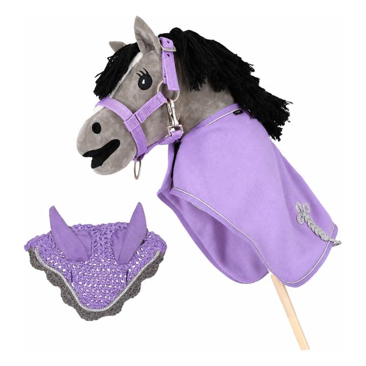 QHP Hobby Horse Set - Fleecedecke, Ohrhaube & Halfterset