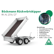 Böckmann RK-AL 2516/27, Rückwärtskipper, 2700 kg