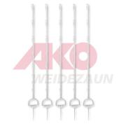 5er Set Steigbügelpfahl weiß 158cm